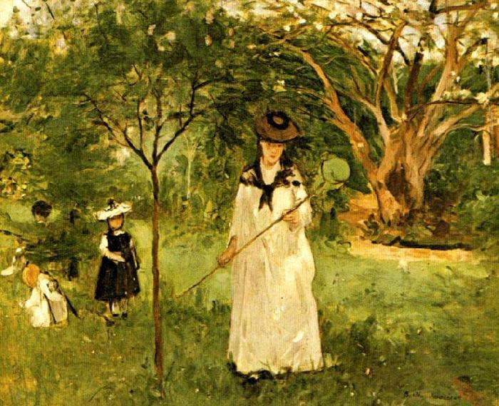 Berthe Morisot Chasing Butterflies Norge oil painting art